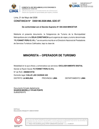 Autorizzazione MINCETUR