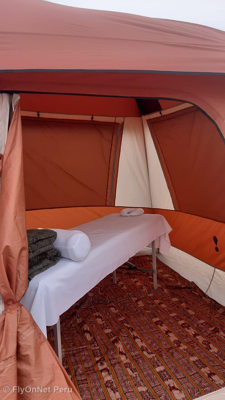 Album fotografico: Tenda dedicata alla spa durante il trekking sul Sentiero Inca Imperiale